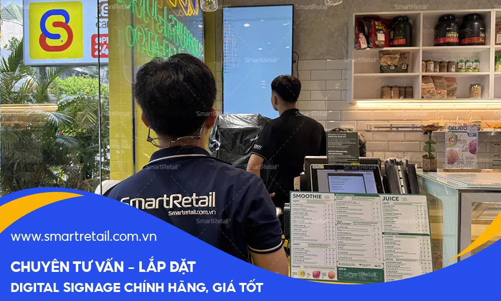 Sản phẩm màn hình quảng cáo treo tường 55 inch tại Fresyo