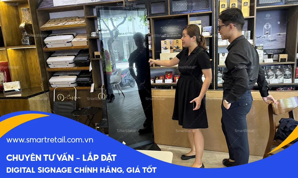 Trung Nguyên Coffee tin dùng màn hình quảng cáo Digital Signage từ SmartRetail