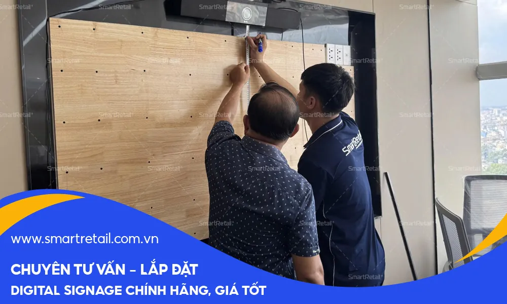 Lắp đặt màn hình tương tác 86 inch tại Tân Nhật Nguyệt