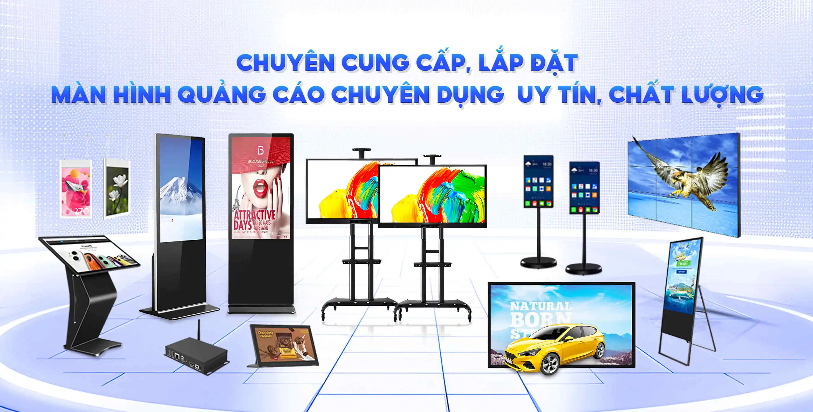 Liên hệ mua màn hình chân quỳ 