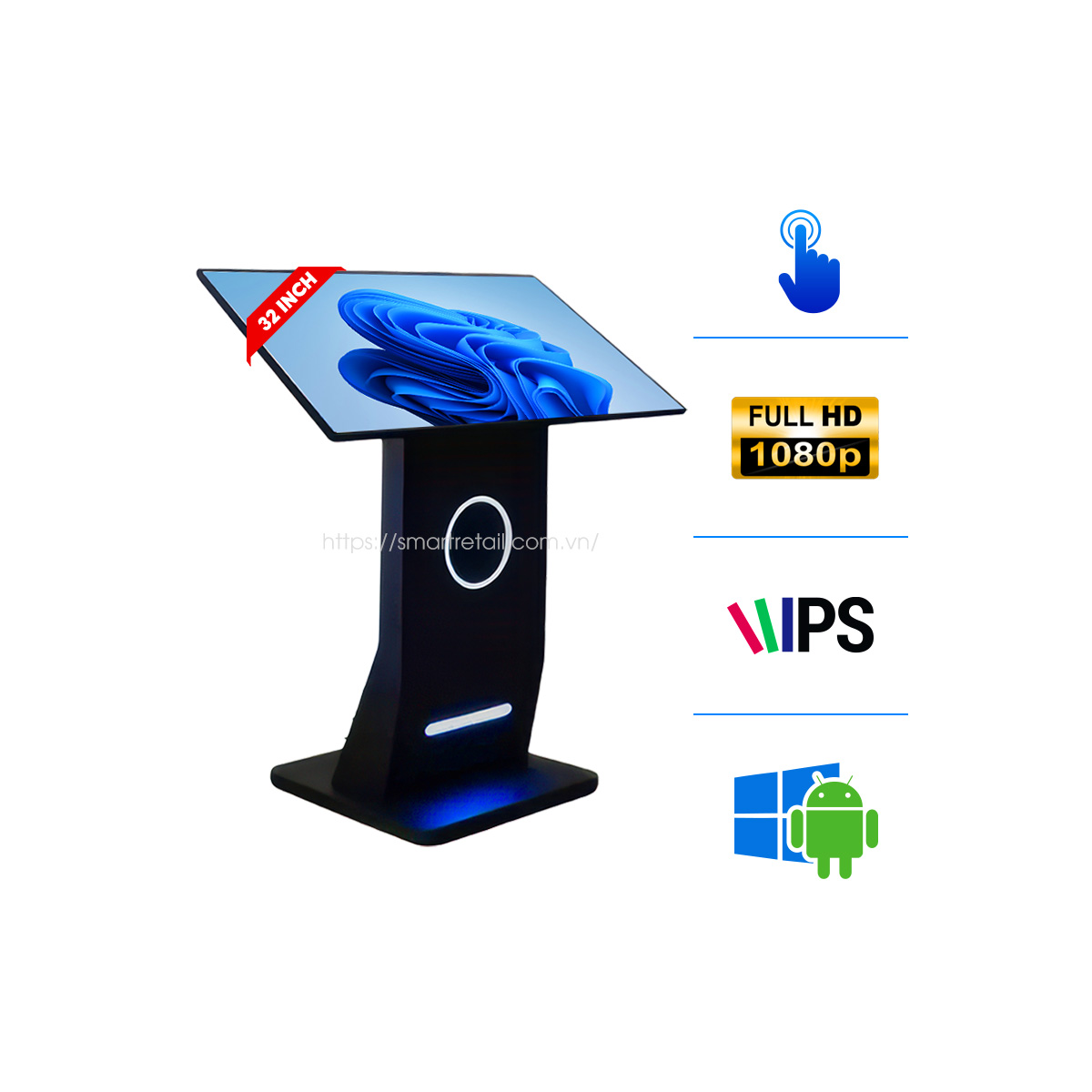 Màn hình cảm ứng chân quỳ 32 inch | SmartRetail