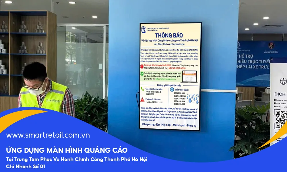 Truyền thông dịch vụ công hay các thông báo qua màn hình quảng cáo