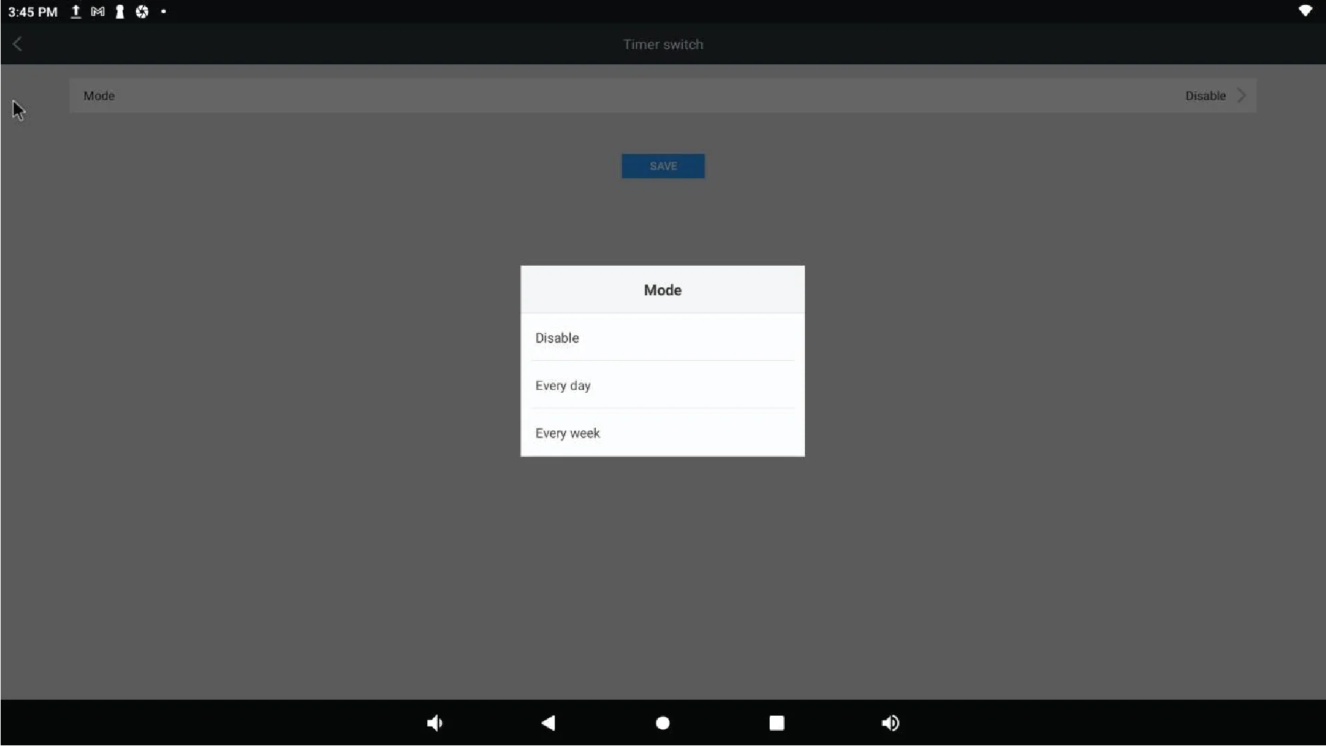 Cài đặt tùy chọn Everyday mode và Week mode