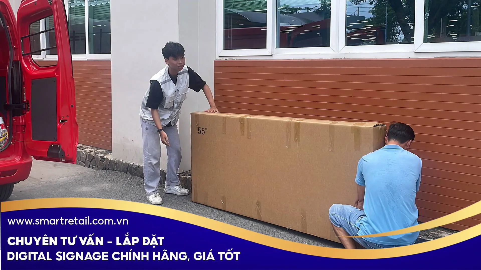 Quy trình triển khai lắp đặt màn hình chân đứng  Quy trình triển khai lắp đặt màn hình chân đứng