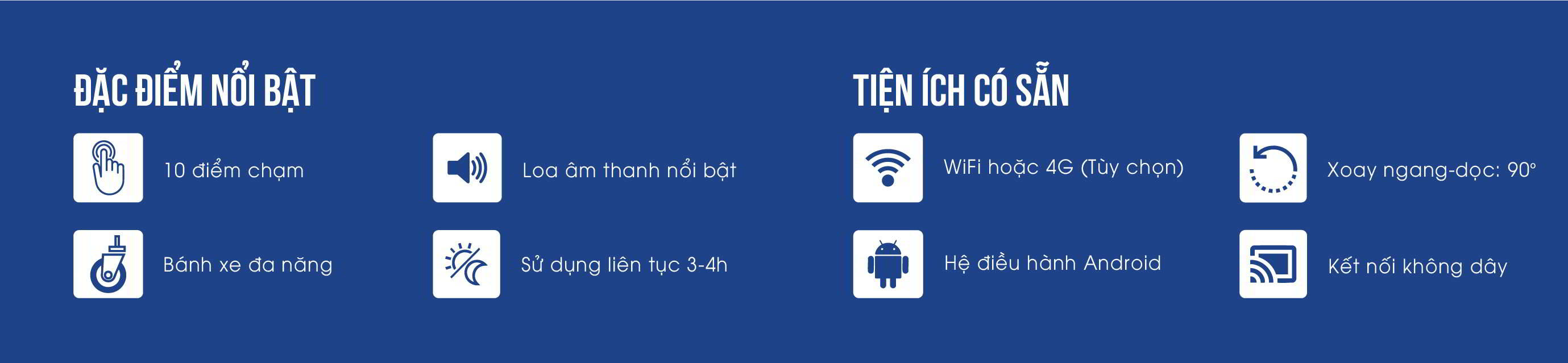 Điểm nổi bật của màn hình cảm ứng di động 27 inch | SmartRetail Điểm nổi bật của màn hình cảm ứng di động 27 inch