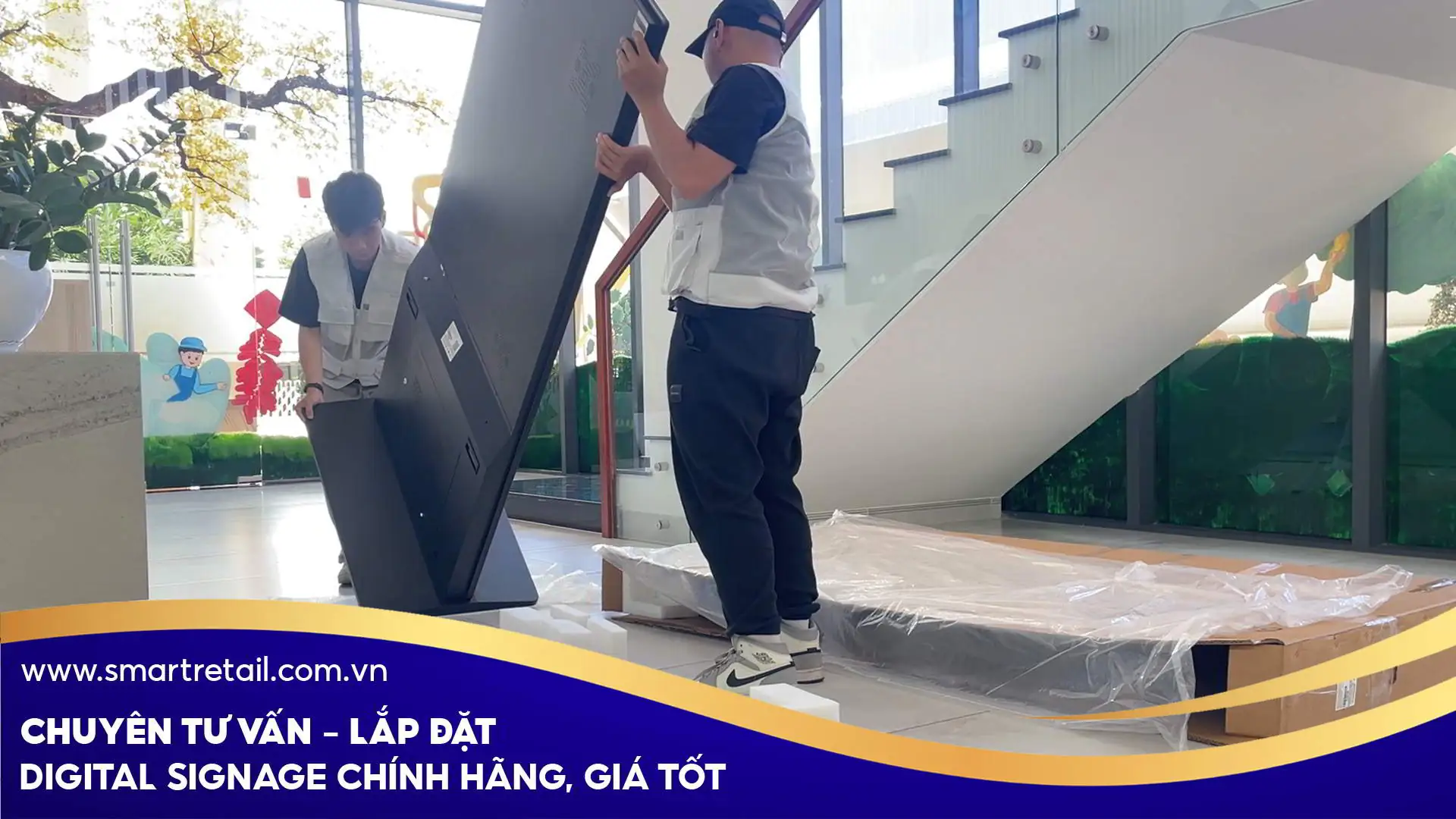 Báo giá chi phí lắp đặt màn hình quảng cáo chân đứng bao gồm lắp đặt | SmartRetail  Chi phí lắp đặt màn hình quảng cáo chân đứng bao gồm lắp đặt