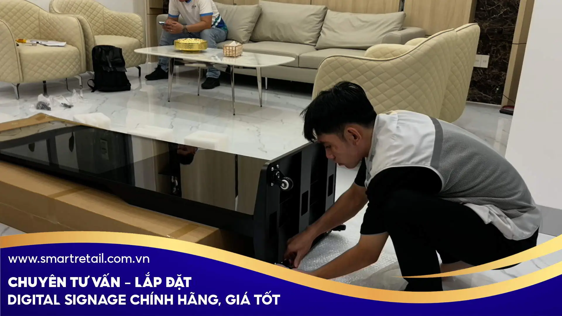 Chuyên màn hình chân đứng lcd Standee điện tử 