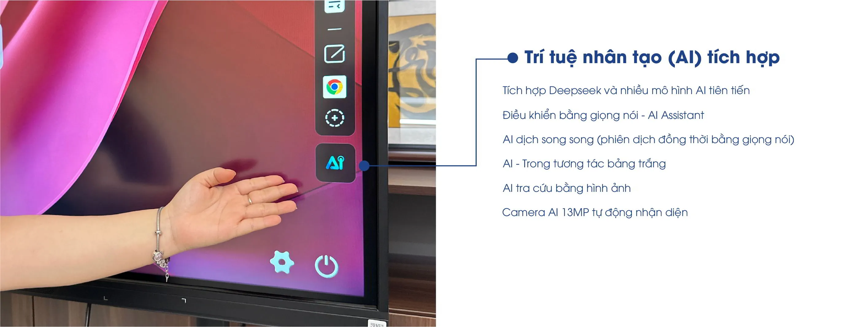 Màn hình tương tác thông minh Smartboard tích hợp AI | SmartRetail