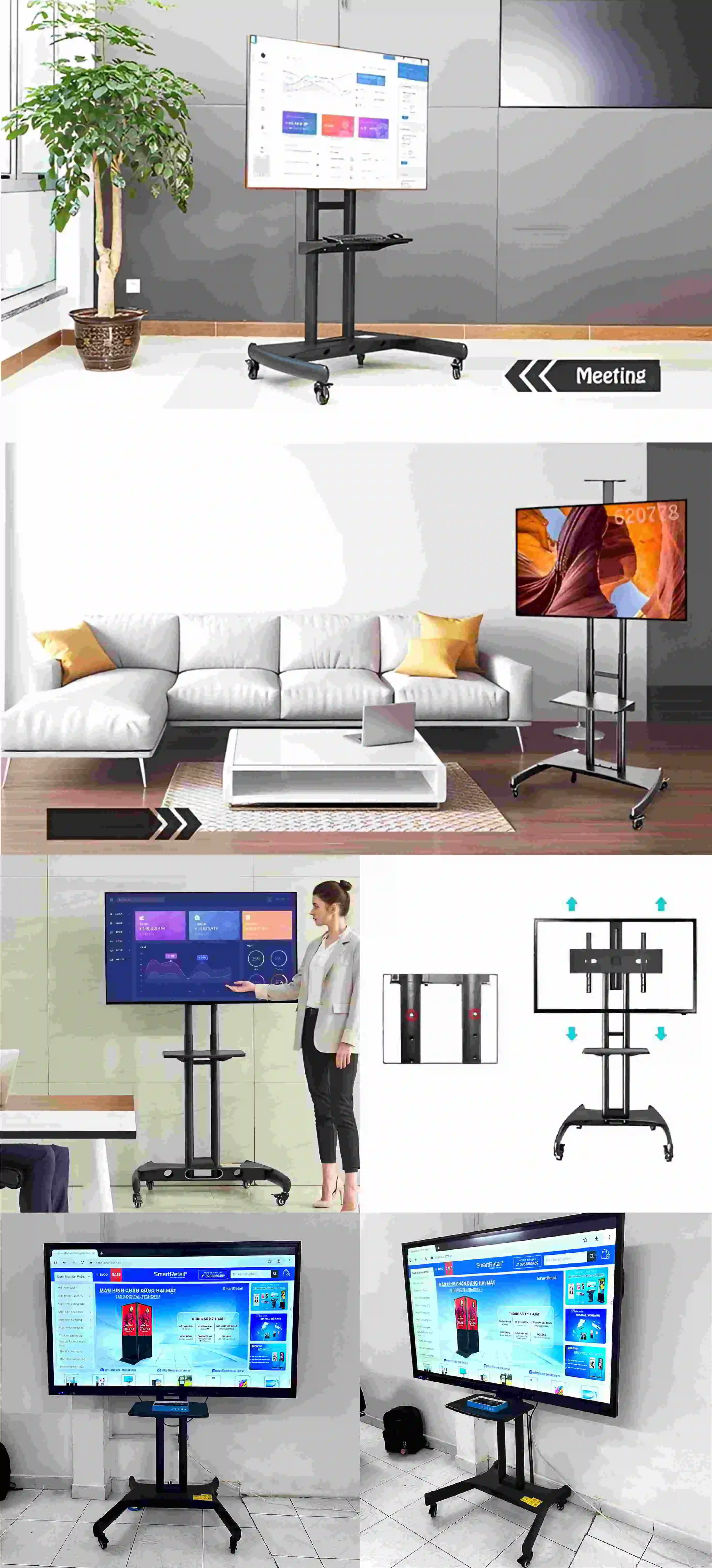 Ứng dụng thực tế của giá đỡ màn hình tương tác trong thực tế 