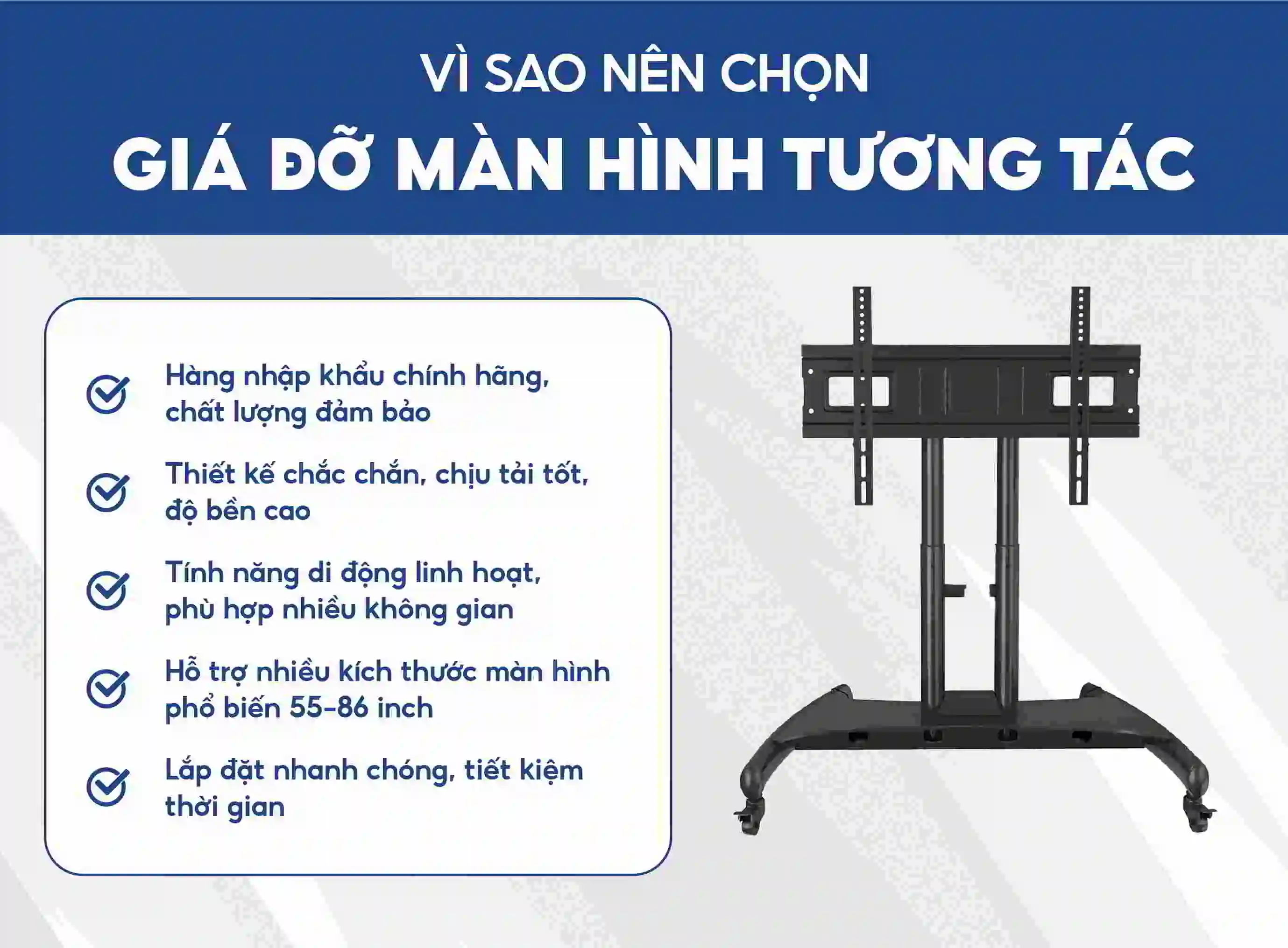Vì sao nên chọn giá đỡ màn hình tương tác SR-5580-WM01 