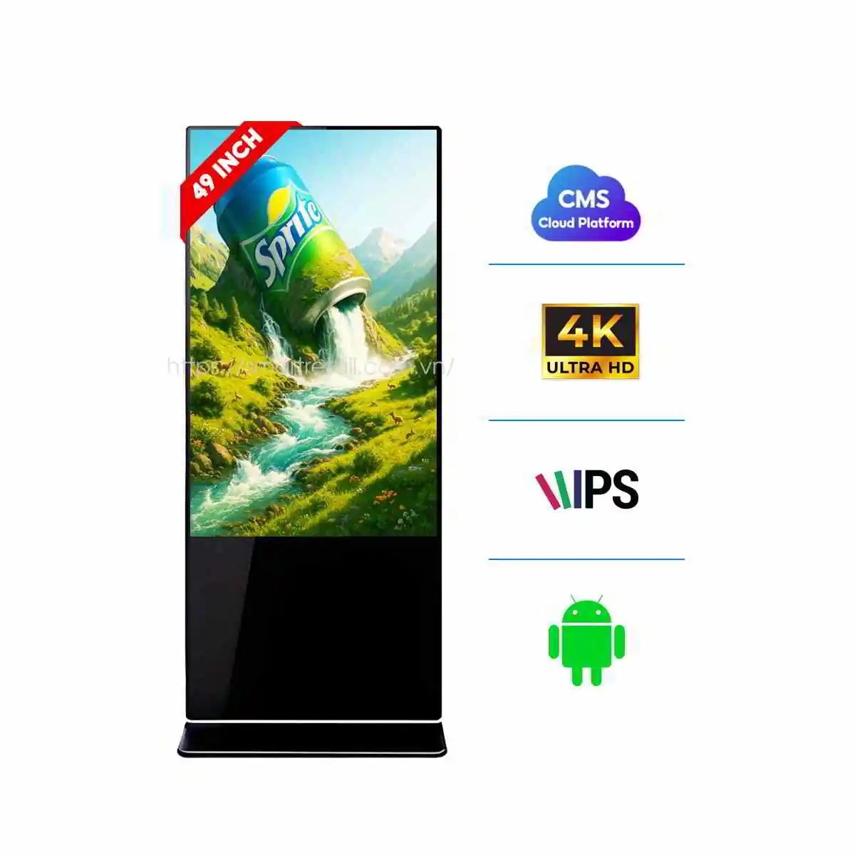 Màn hình quảng cáo chân đứng 49 inch viền mỏng | SmartRetail