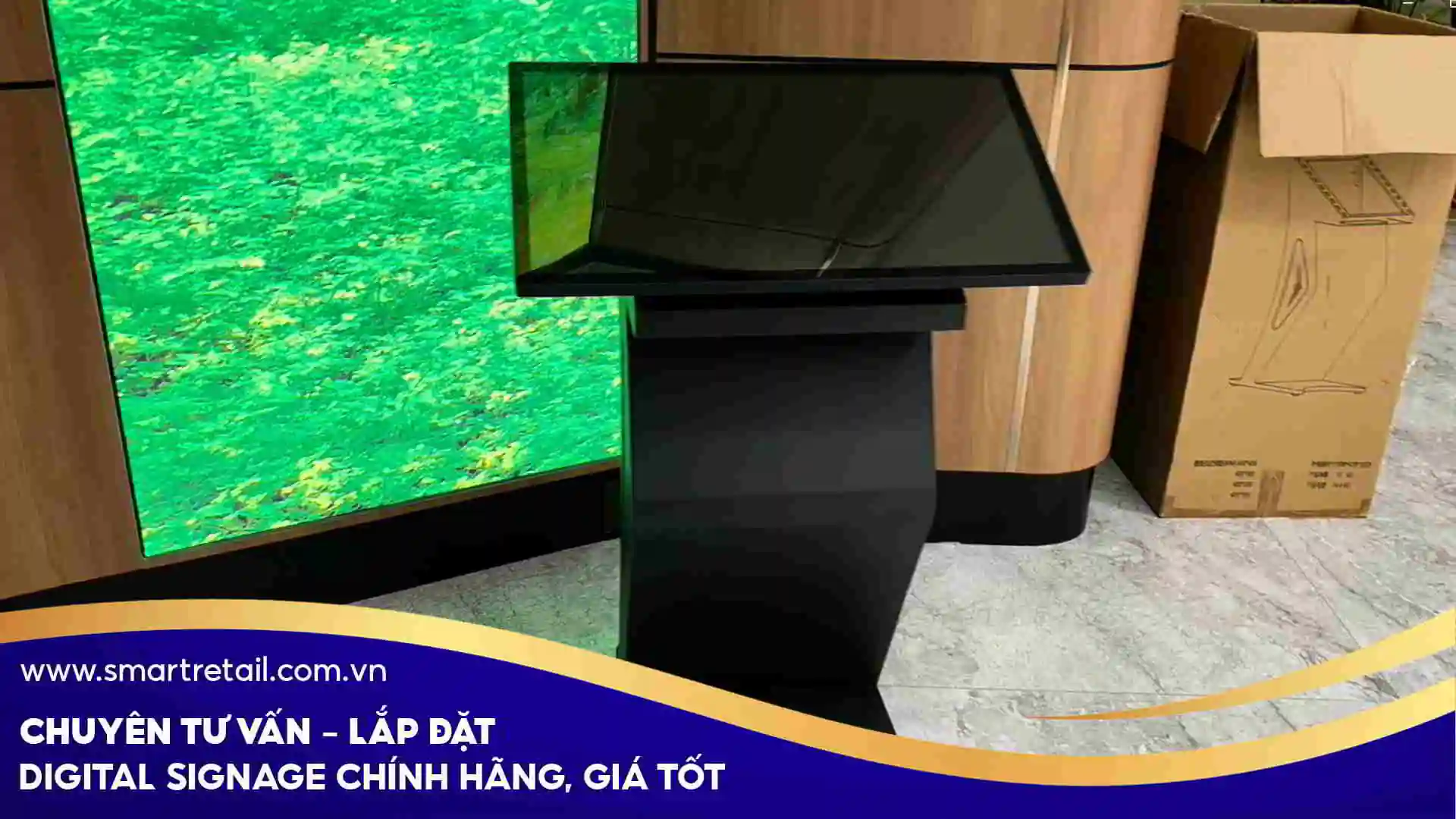 Vì sao doanh nghiệp nên lựa chọn màn hình chân quỳ cảm ứng | SmartRetail  Vì sao doanh nghiệp nên lựa chọn màn hình chân quỳ cảm ứng