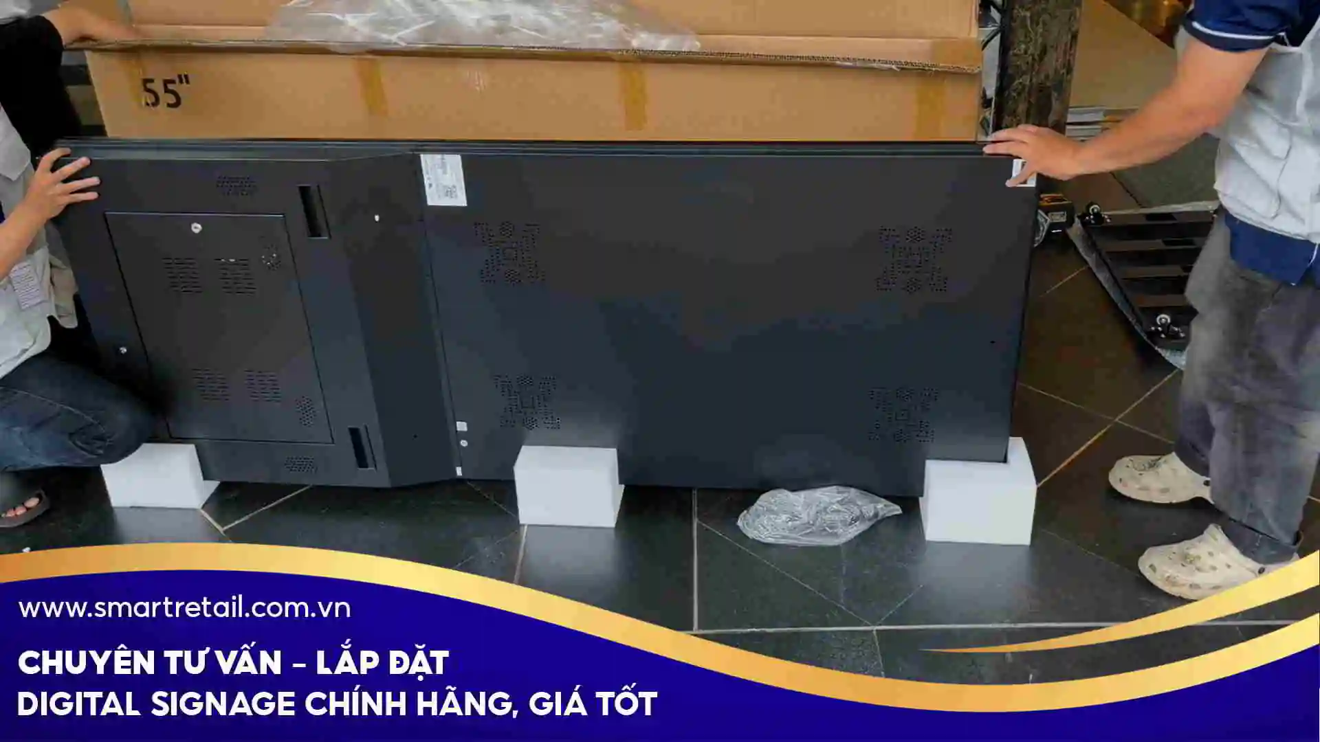 Màn hình quảng cáo chân đứng - Mặt sau màn hình chân đứng | SmartRetrail  Thông số kỹ thuật màn hình quảng cáo