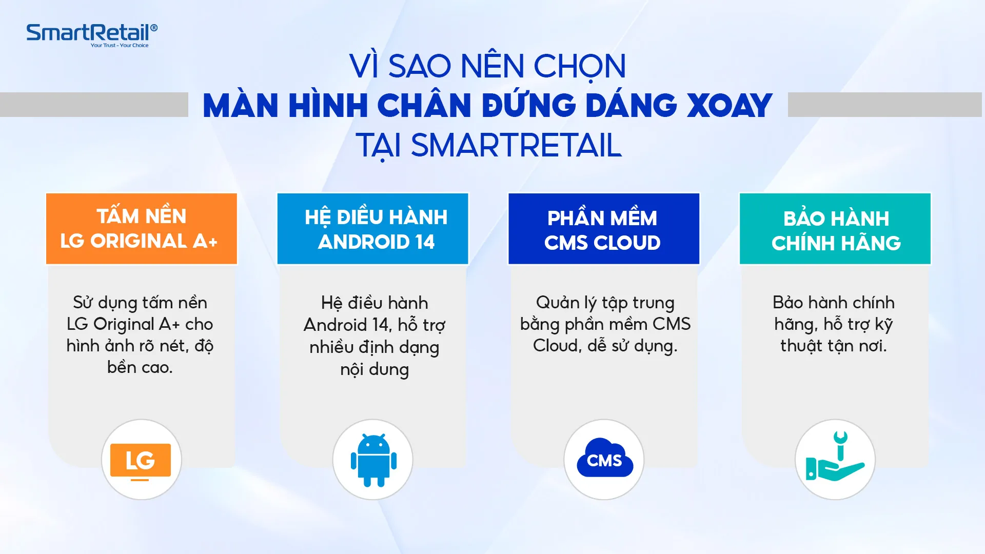 Smartretail- Đơn vị chuyên cung cấp thiết bị hiển thị chất lượng cao