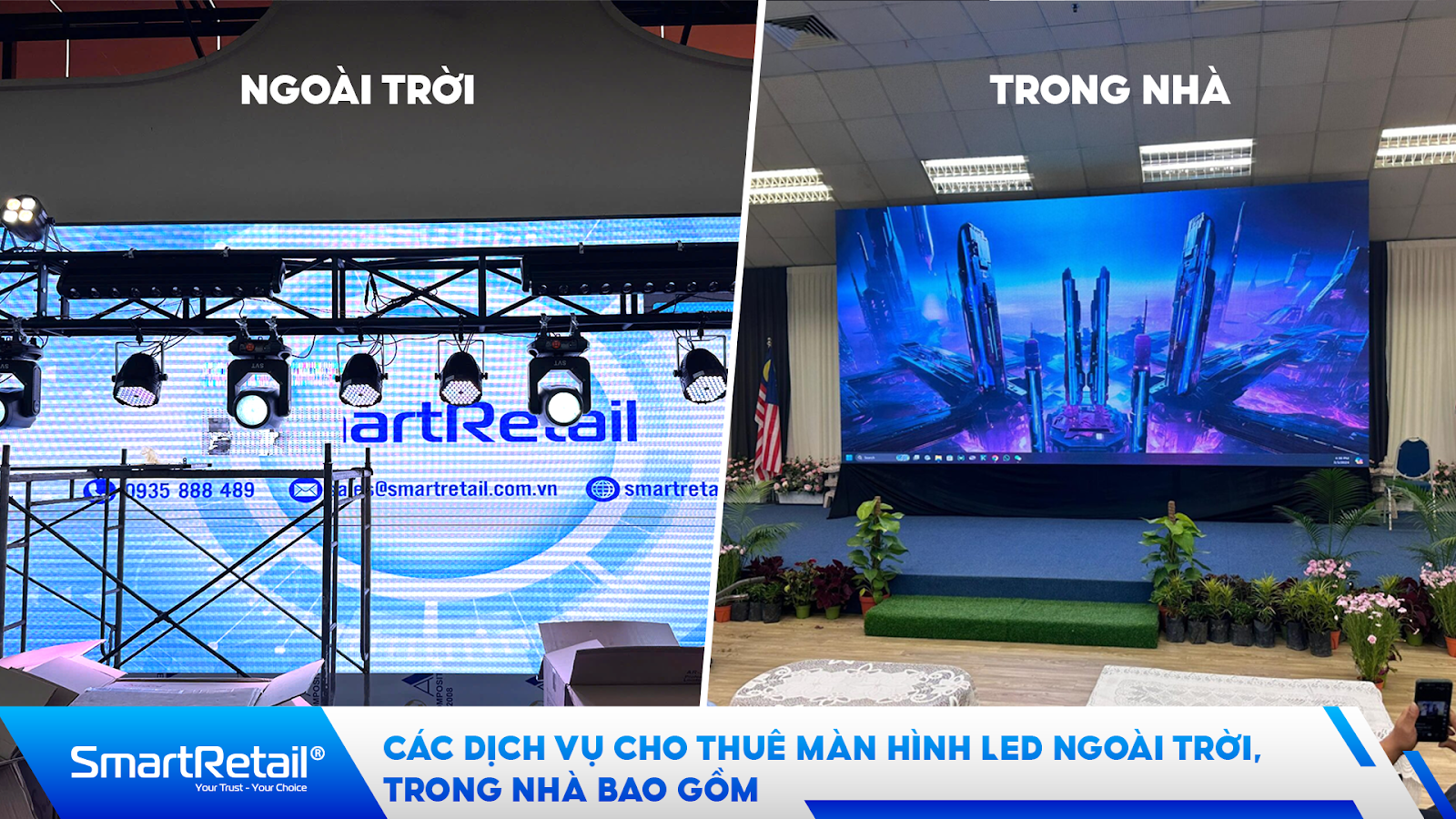 các dịch vụ cho thuê màn hình led