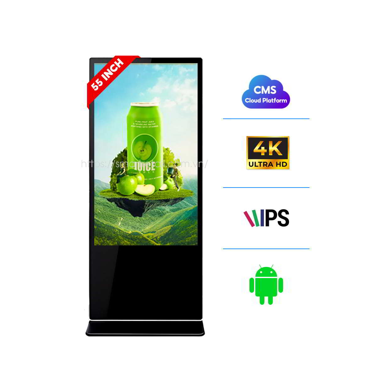 Man Hinh Quang Cao Chan Dung 55 Inch