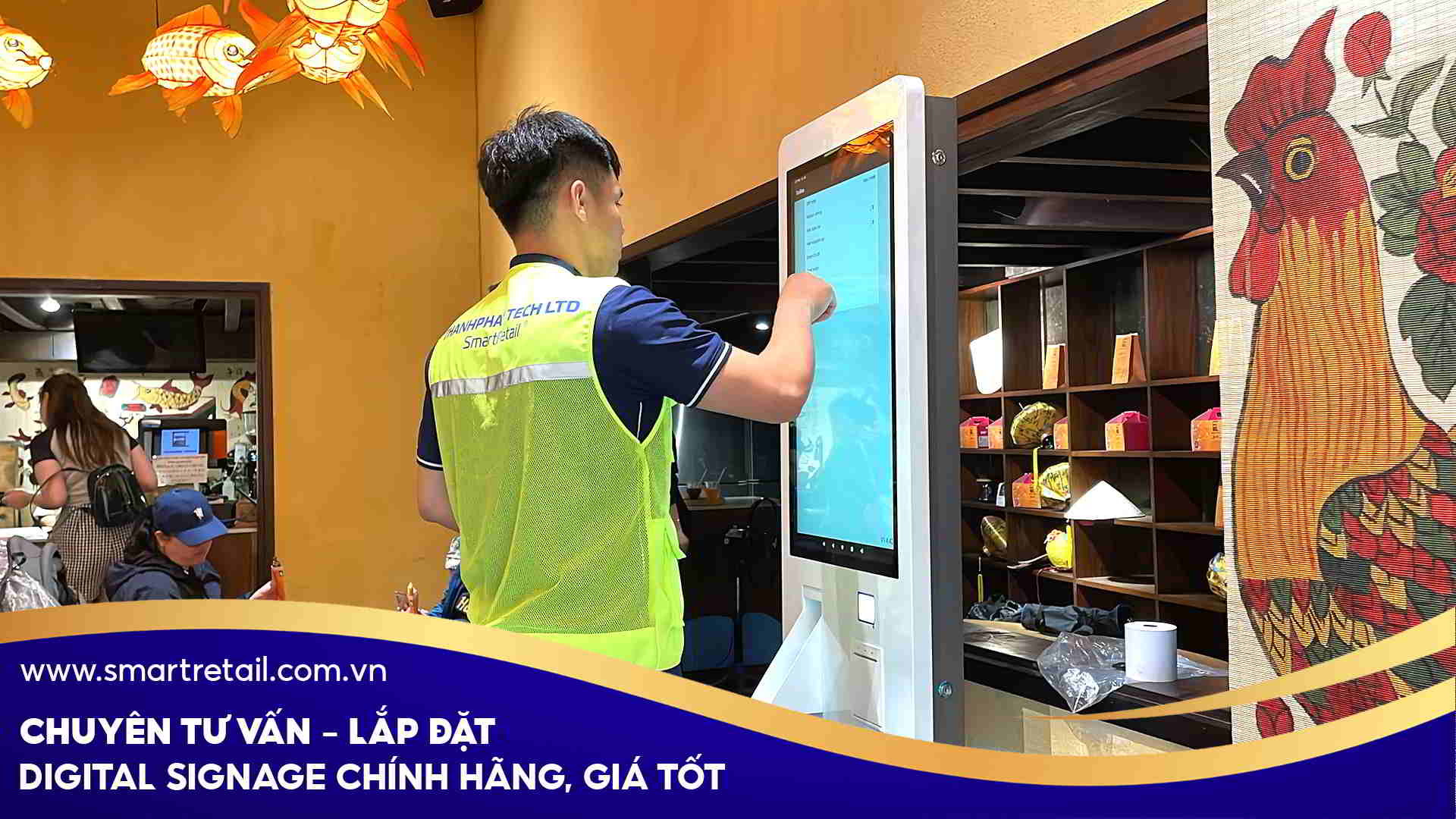Hình ảnh hoàn thành lắp đặt Kiosk tại địa điểm khách hàng 