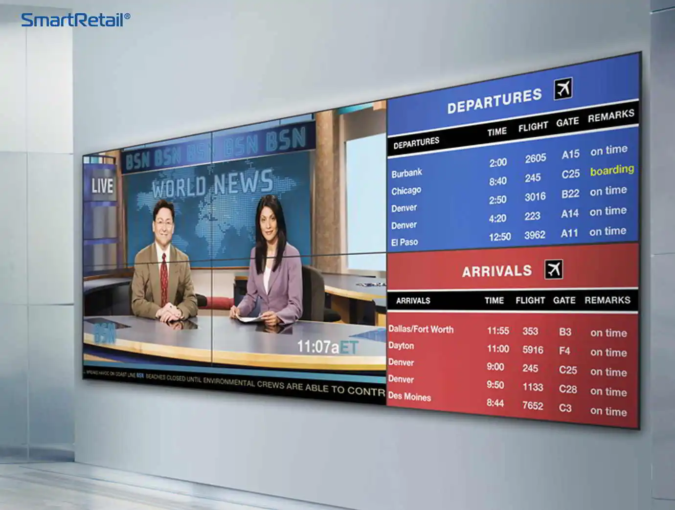 Giá treo màn hình ghép Video Wall | SmartRetail Giá treo màn hình ghép Video Wall