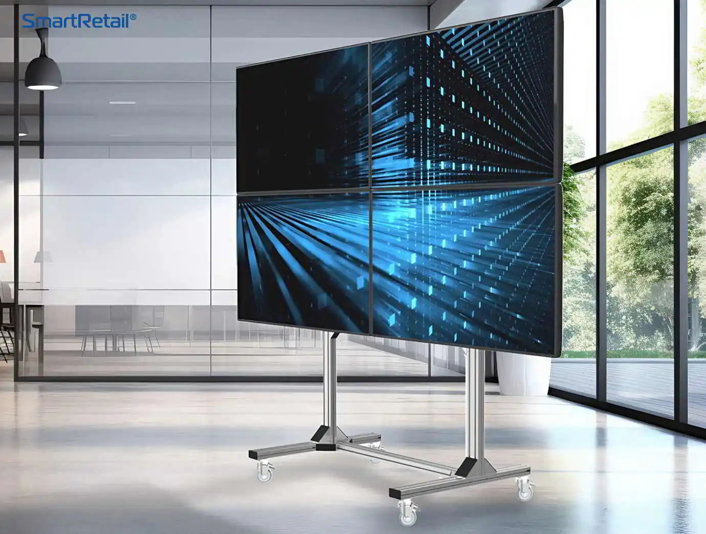 Ứng dụng khung treo màn hình ghép | SmartRetail Ứng dụng khung treo màn hình ghép