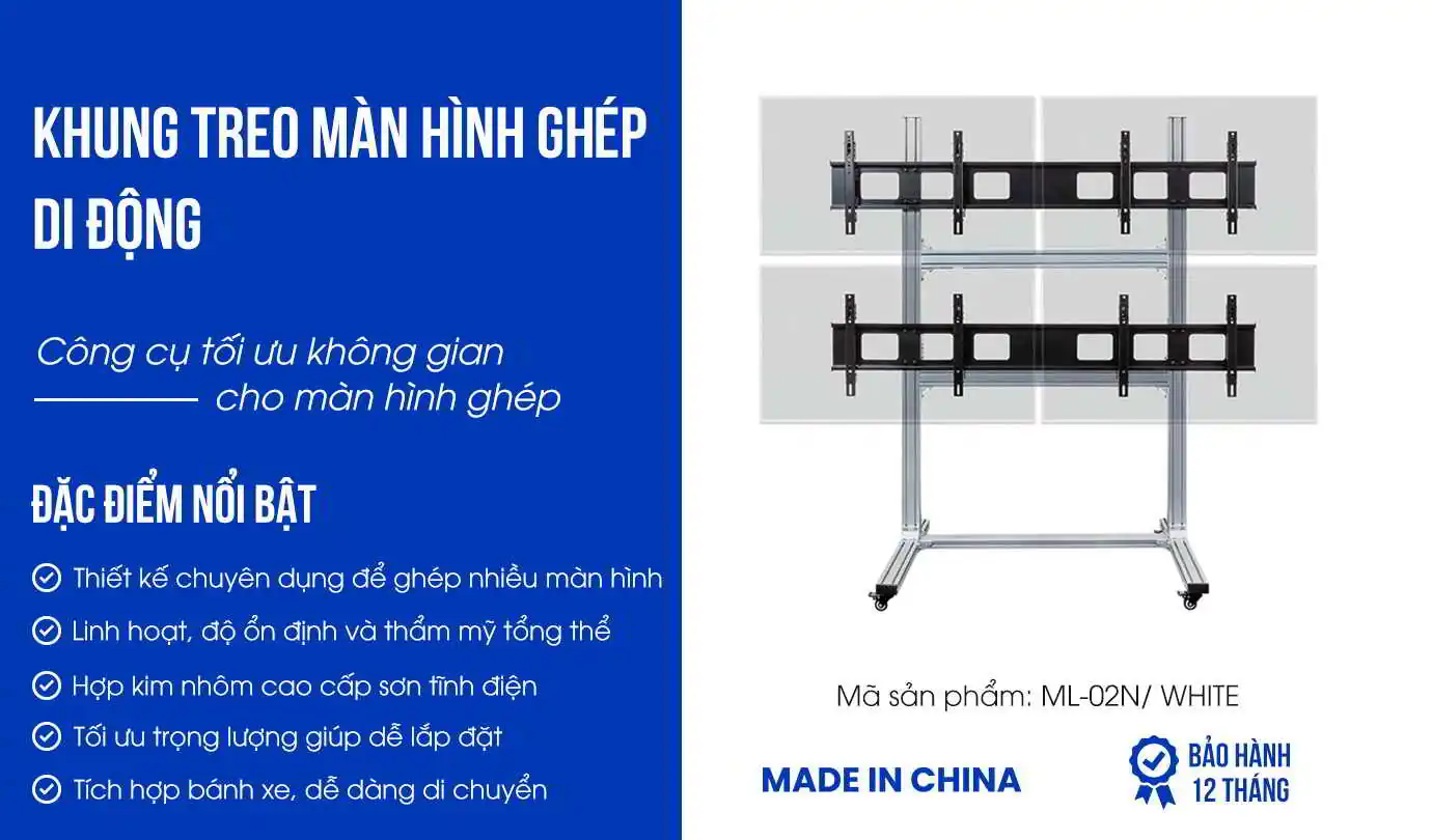 Khung treo màn hình ghép di động | SmartRetail Khung treo màn hình ghép di động