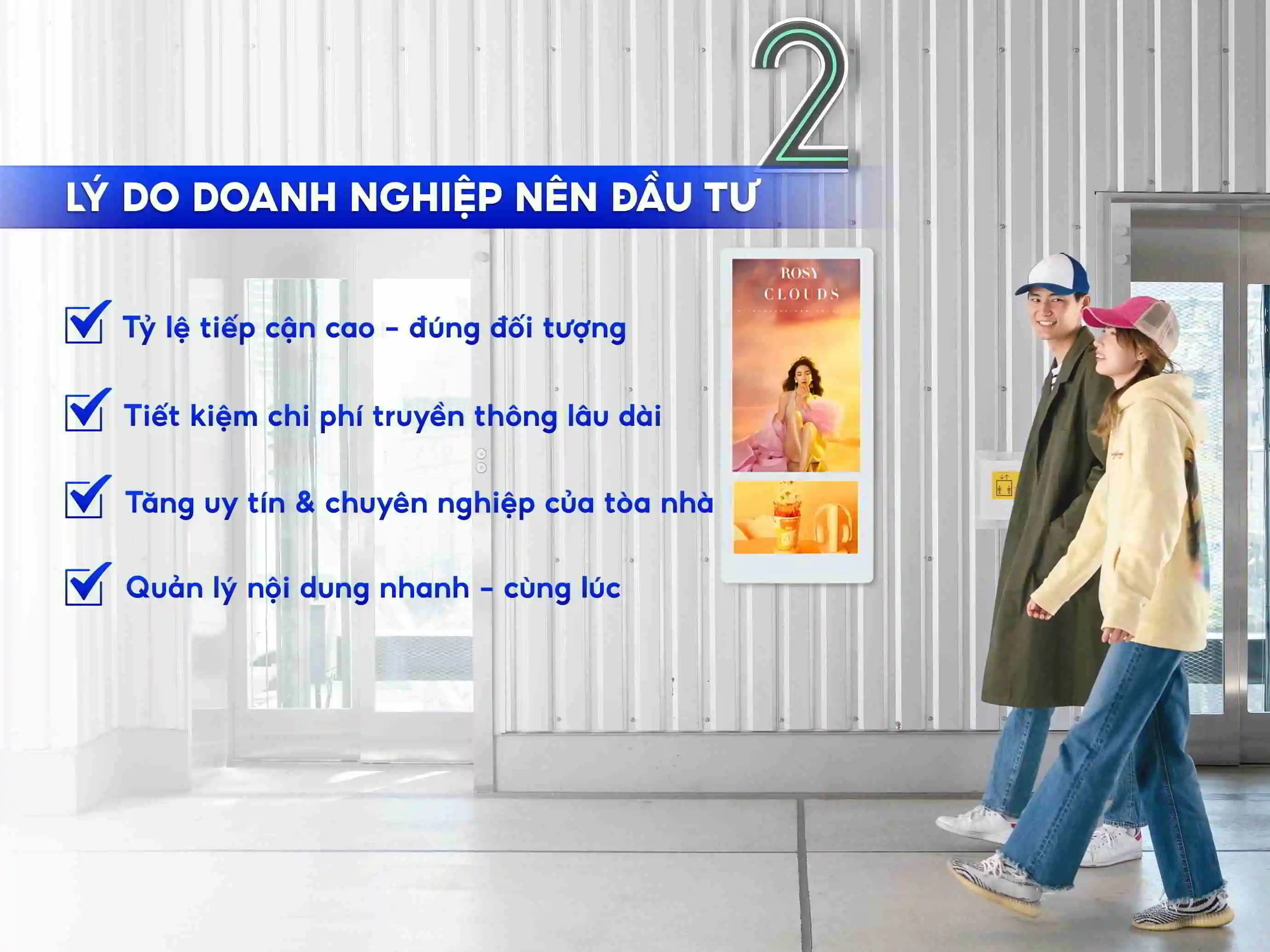 Lý do doanh nghiệp nên đầu tư màn hình quảng cáo tháng máy loại 2 màn hình | SmartRetail Lý do doanh nghiệp nên đầu tư