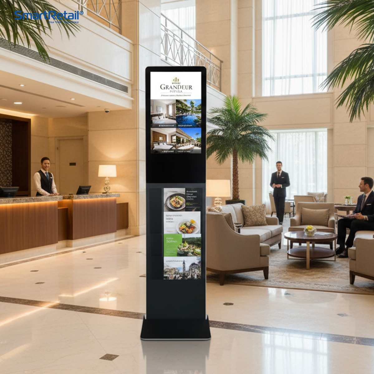 Màn hình chân đứng 4 hộc đựng | SmartRetail