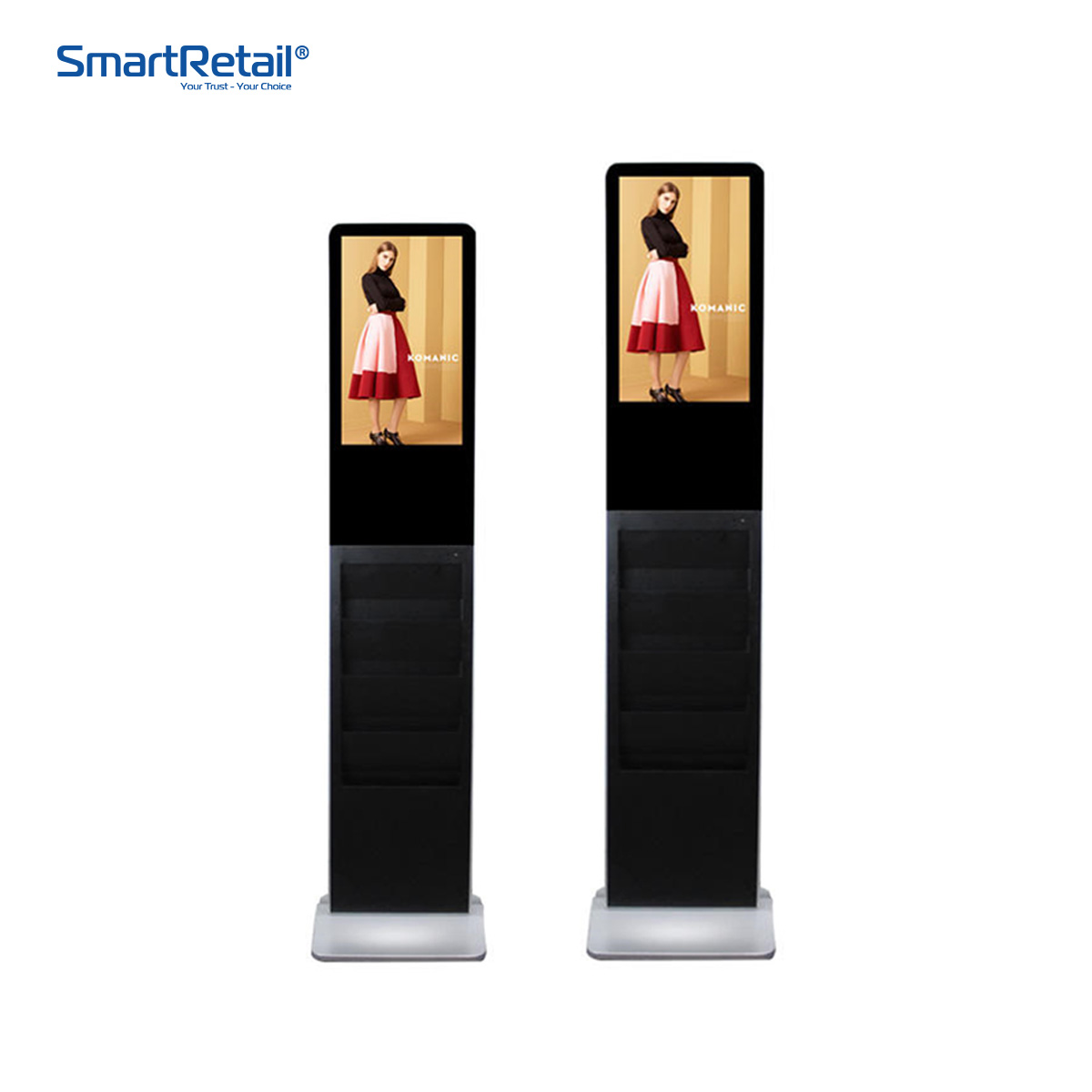 Màn hình chân đứng kèm brochure | SmartRetail