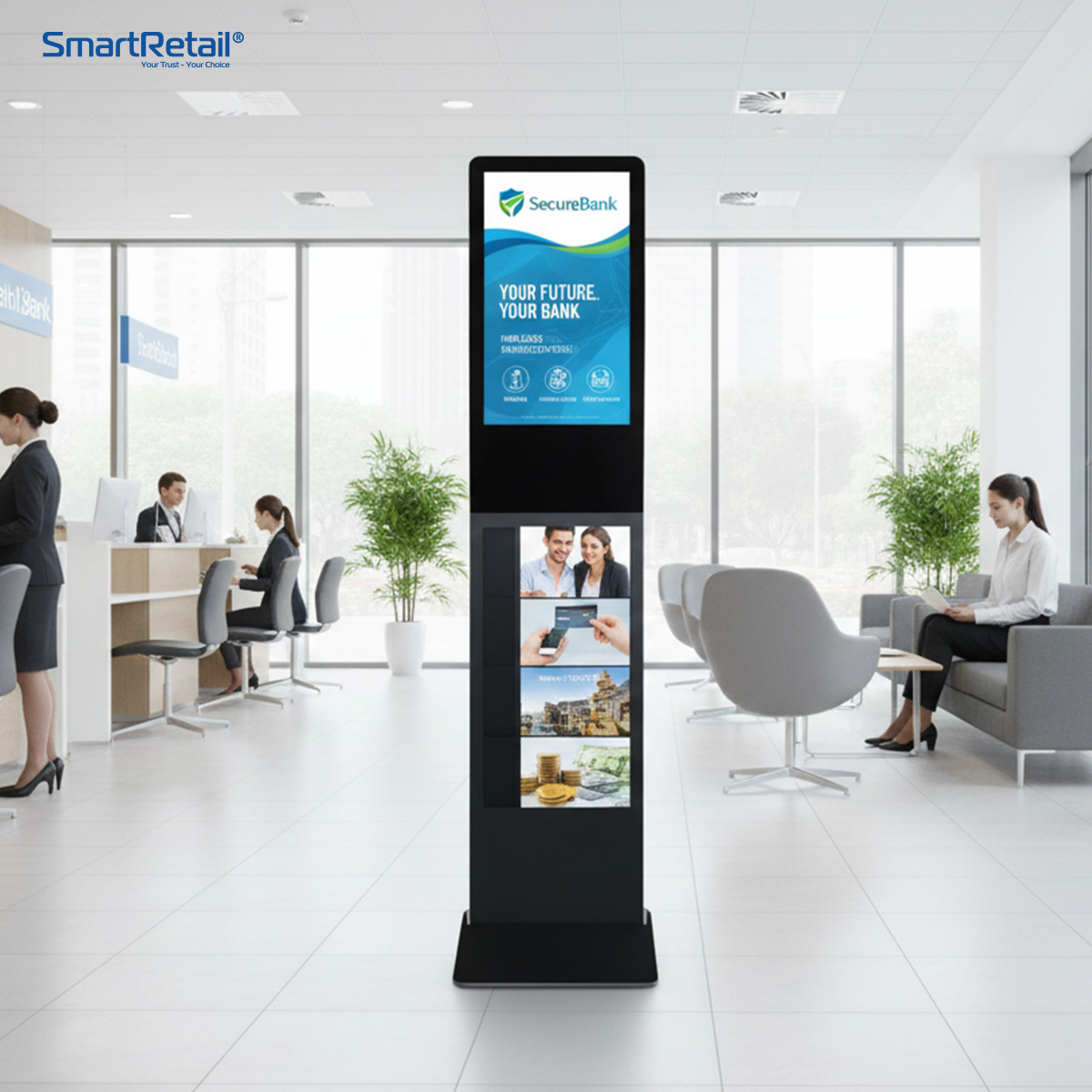 Màn hình quảng cáo chân đứng uy tín | SmartRetail