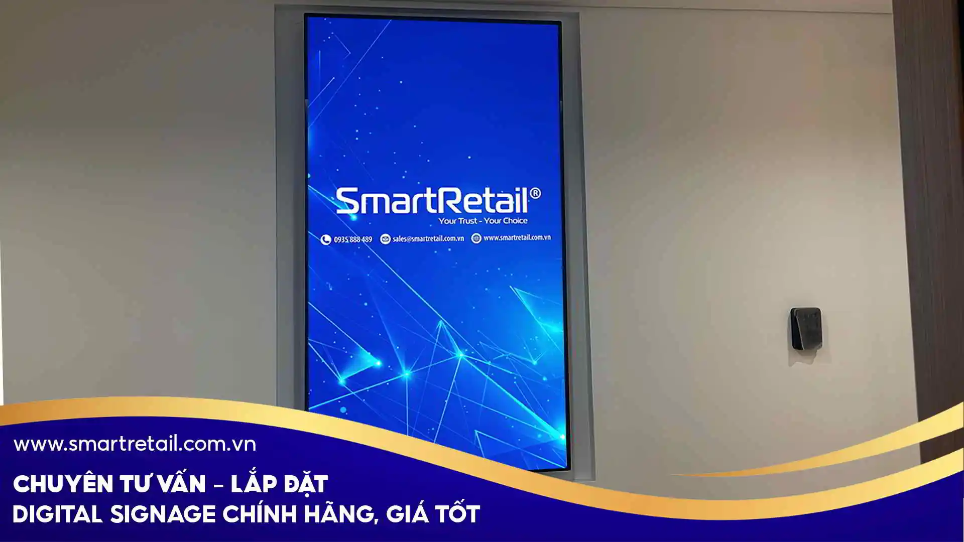 Dự án lắp đặt màn hình treo tường 65 inch tại ARQUE Việt Nam | SmartRetail Dự án lắp đặt màn hình treo tường 65 inch tại ARQUE Việt Nam