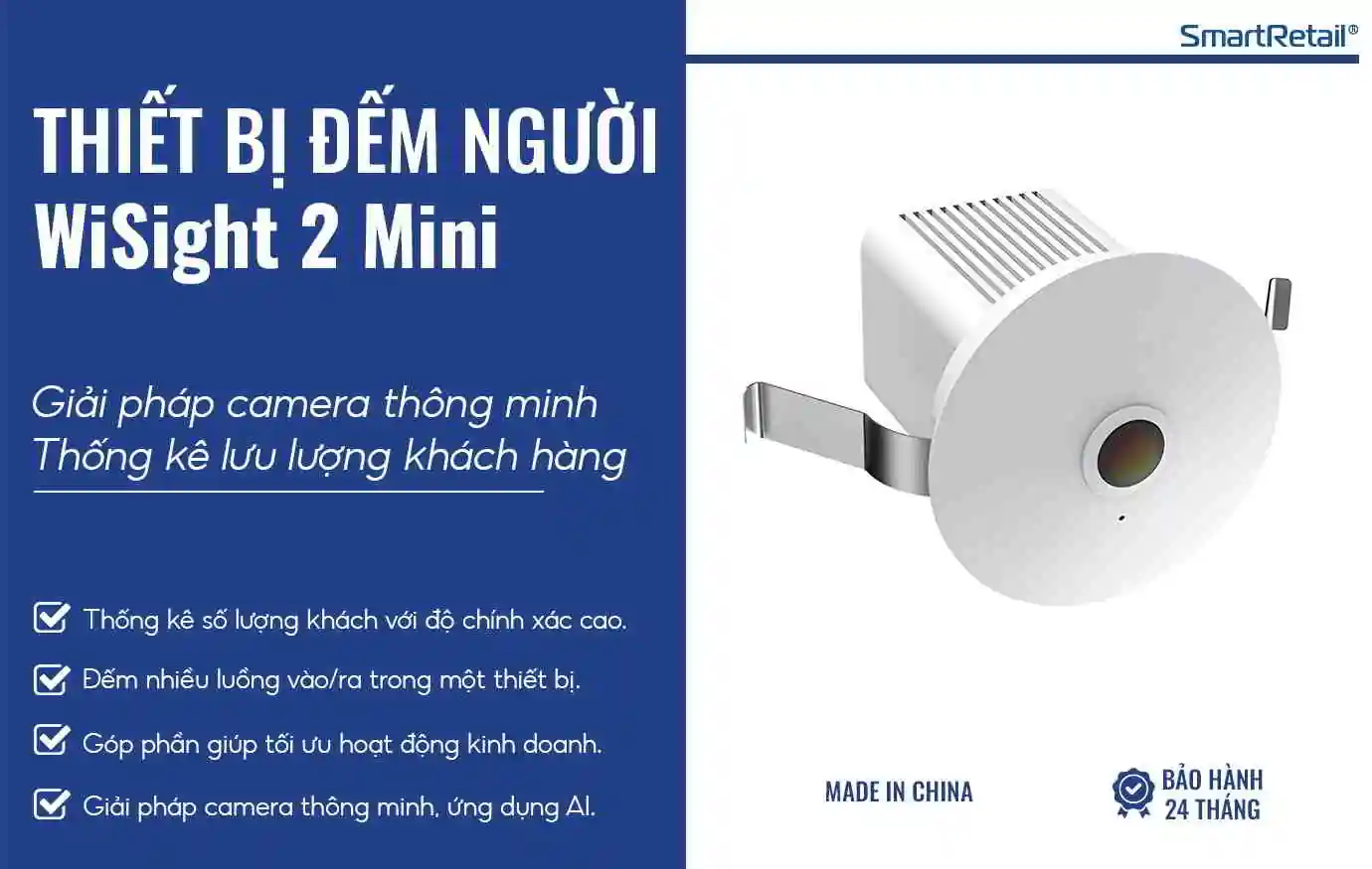 Thiết bị đếm người Wisight 2 Mimi | SmartRetail Thiết bị đếm người Wisight 2 Mimi