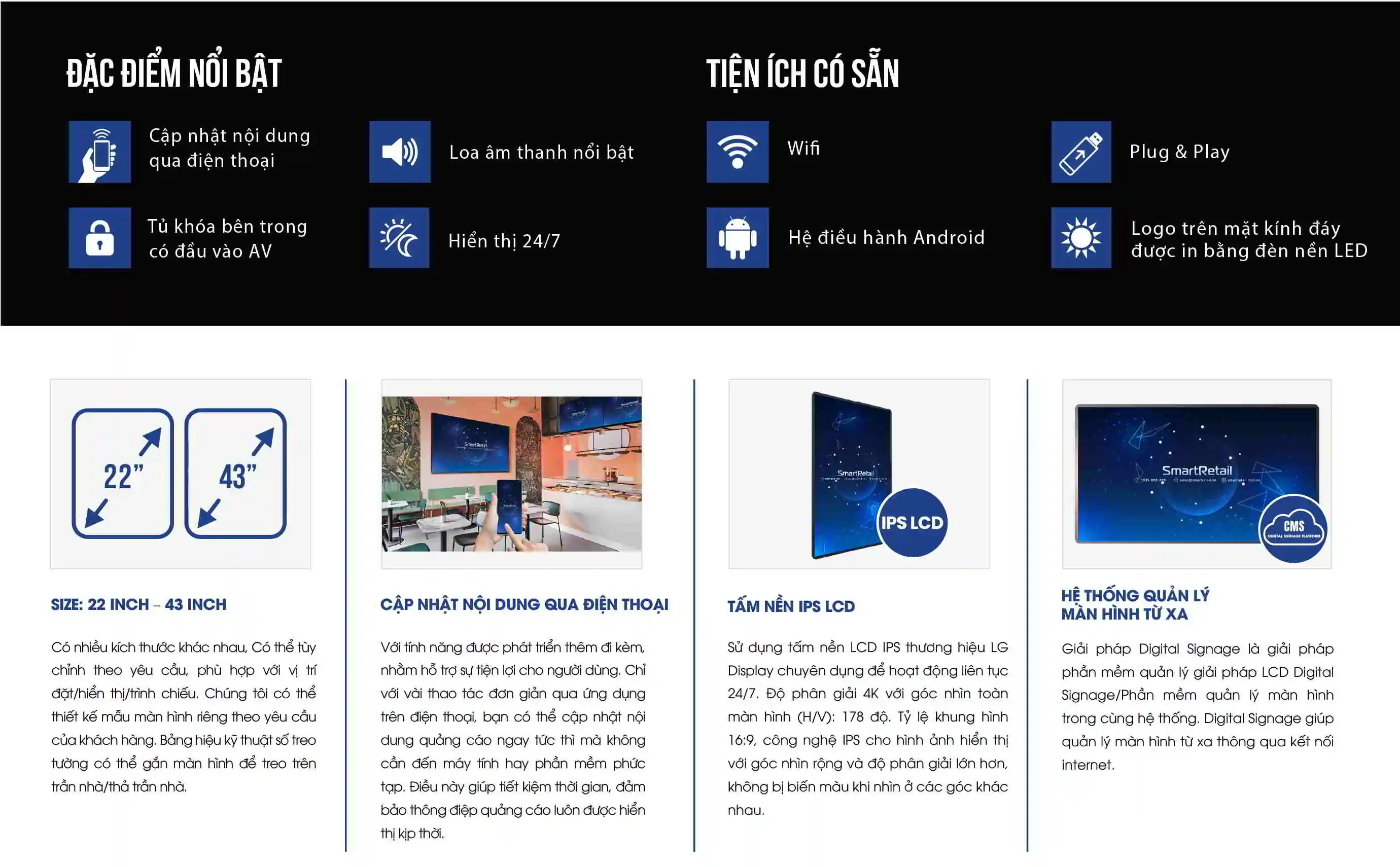 Đặc điểm nổi bật màn hình quảng cáo thang máy 16 inch | SmartRetail Đặc điểm nổi bật màn hình quảng cáo thang máy 16 inch