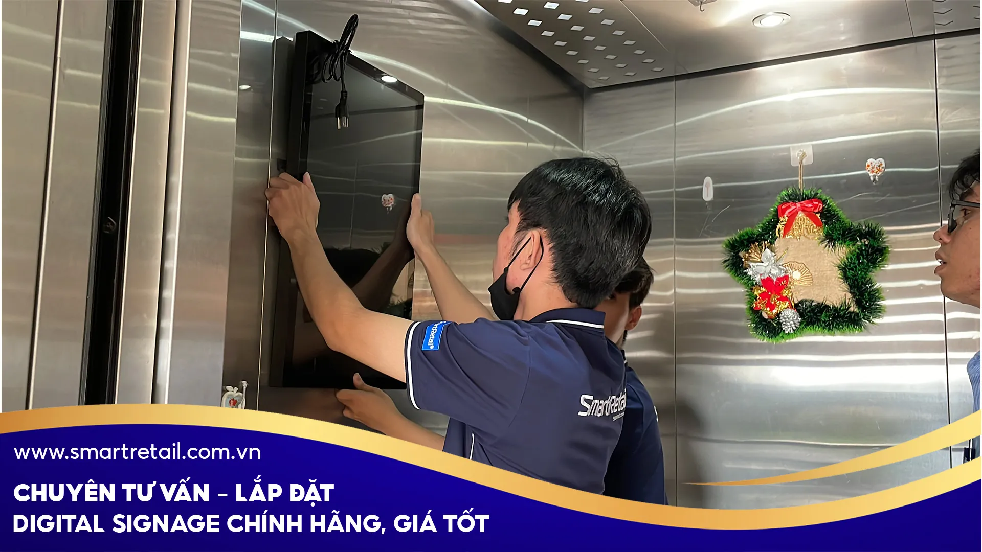Dự án Lắp đặt Màn Hình Quảng Cáo Treo Thang Máy Tại Công Ty Cổ Phần Thương Mại Hóc Môn | SmartRetail Dự án Lắp đặt Màn Hình Quảng Cáo Treo Thang Máy Tại Công Ty Cổ Phần Thương Mại Hóc Môn