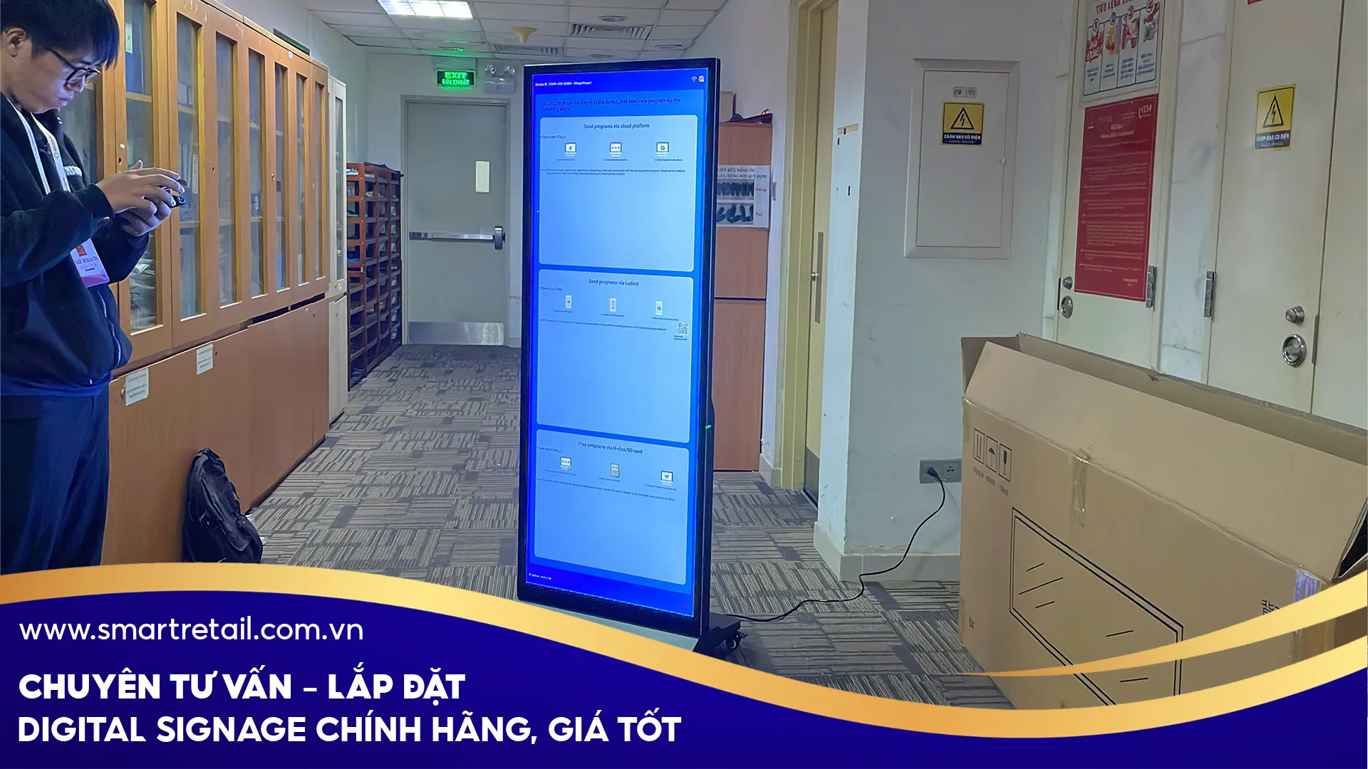 Thông tin dự án màn hình quảng cáo chân đứng | SmartRetail Thông tin dự án màn hình quảng cáo chân đứng