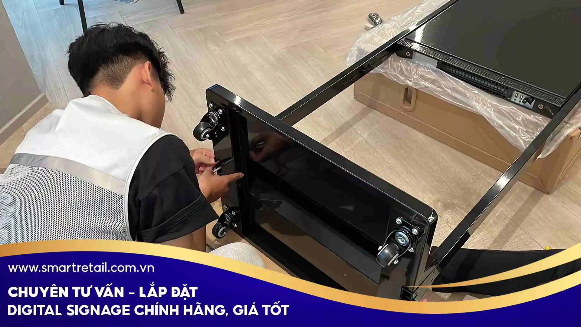 Thi công lắp đặt màn hình quảng cáo nhanh gọn mang tính thẩm mỹ cao | SmartRetail Thi công lắp đặt màn hình quảng cáo nhanh gọn mang tính thẩm mỹ cao