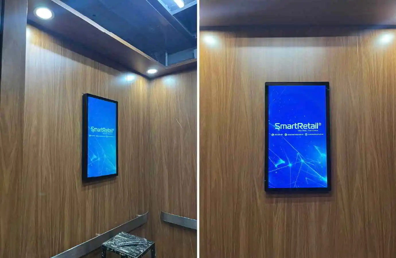 Ứng dụng thực tế của màn hình quảng cáo thang máy 16 inch | SmartRetail Ứng dụng thực tế của màn hình quảng cáo thang máy 16 inch