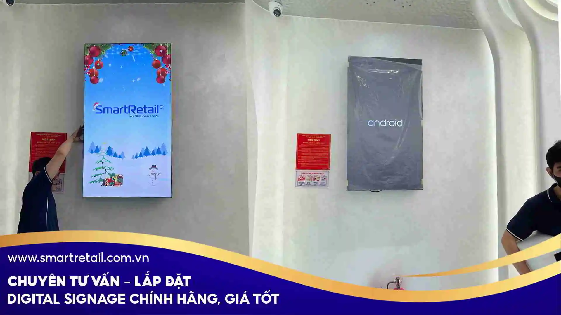 Man Hinh Quang Cao Treo Tuong Lap Dat Tai Khach Hang