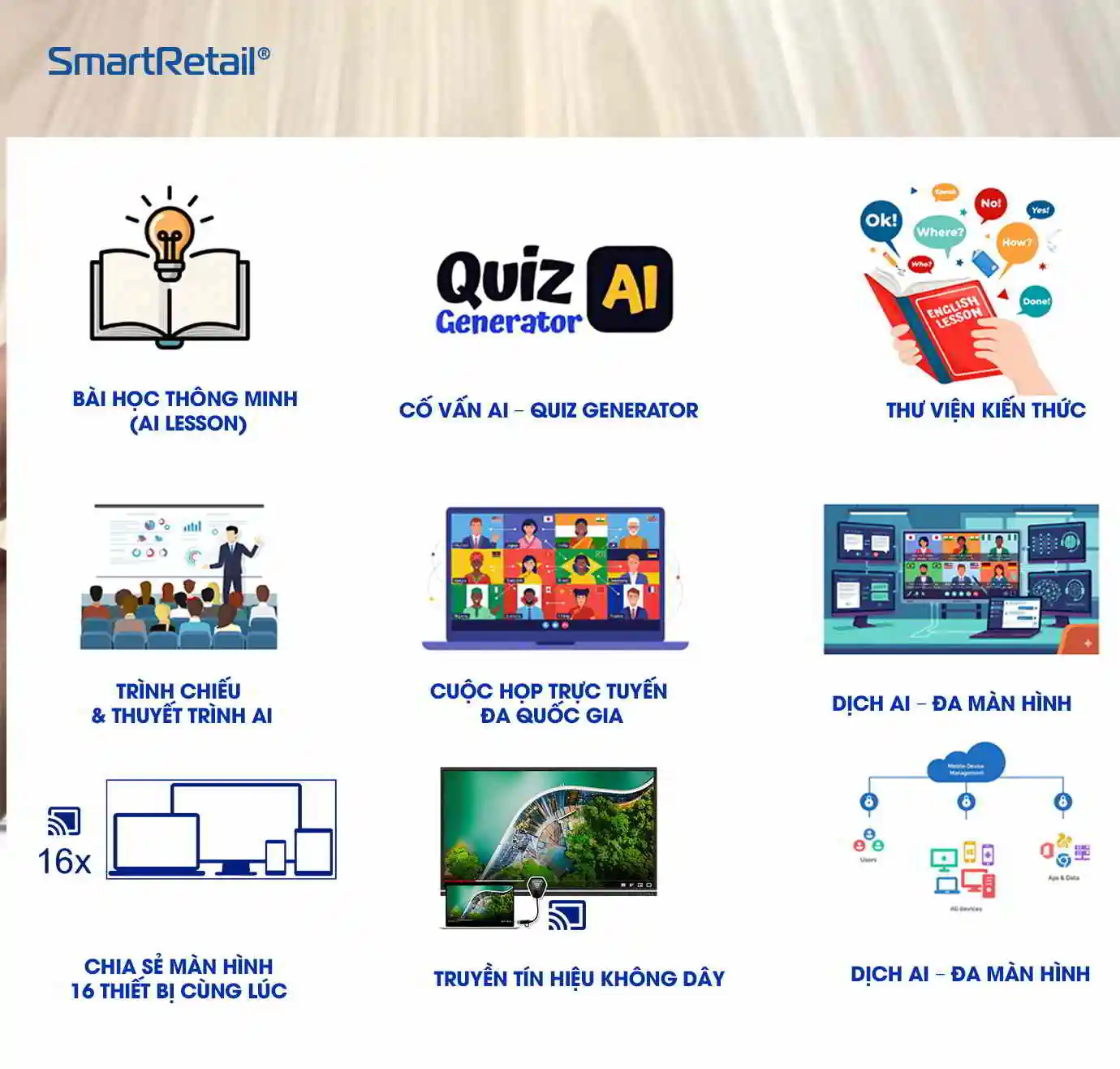 Nâng cấp AI toàn diện cho màn hình tương tác | SmartRetail Nâng cấp AI toàn diện cho màn hình tương tác