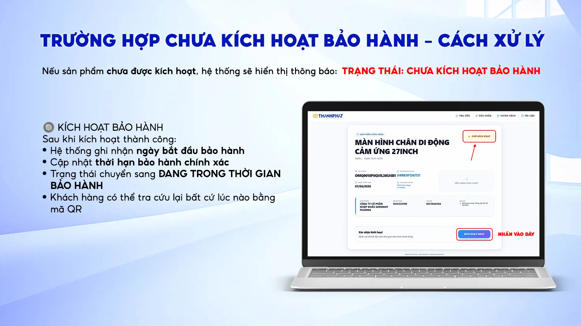 Truong Hop Chua Kich Hoat Ma Bao Hanh